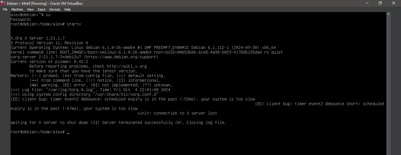 Running Motif Window Manager